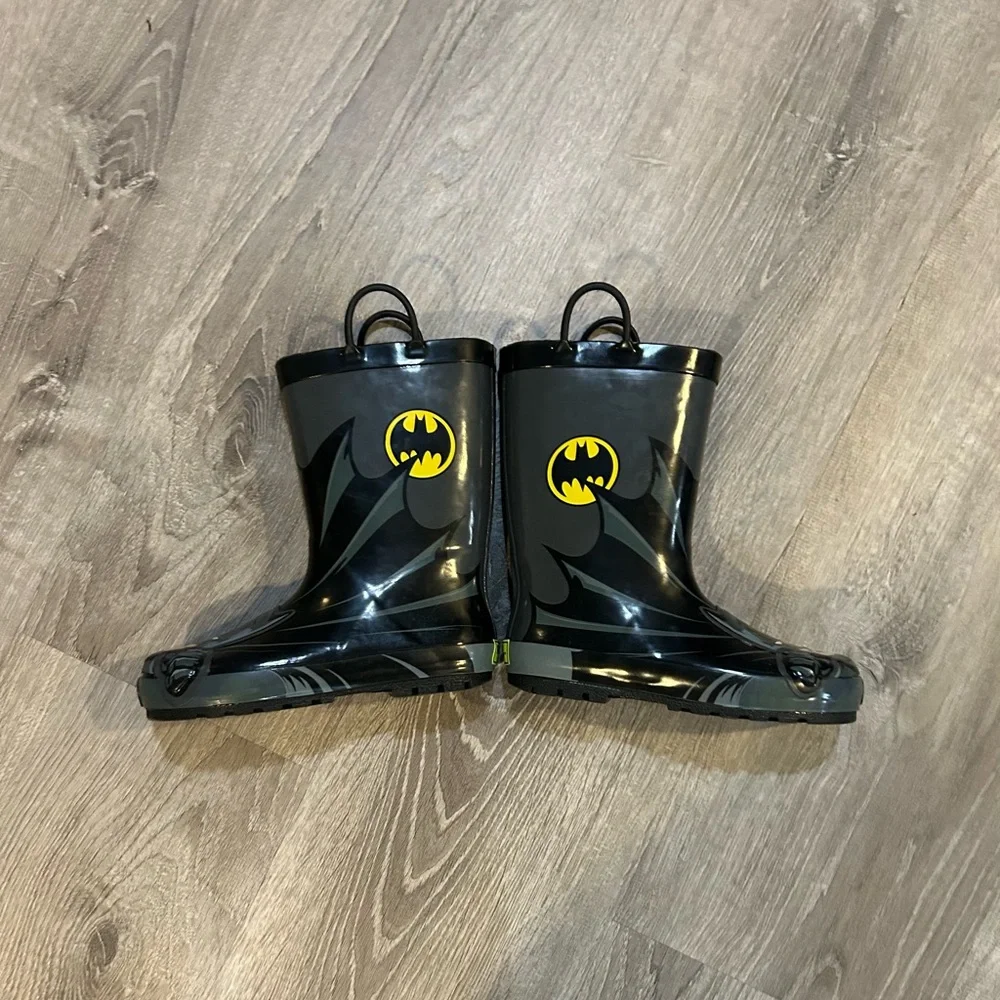 Black Batman Rain Boots kids size one